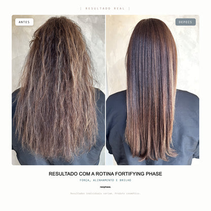 Antes e depois — Rotina Fortifying Phase
