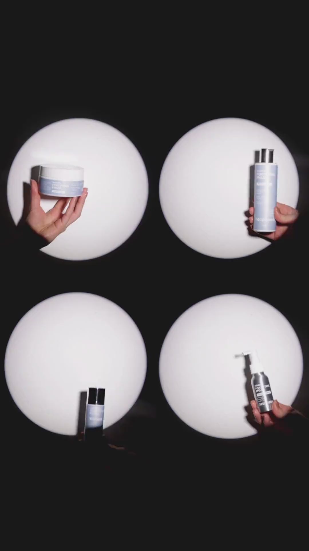 Os quatro produtos do Kit Fortifying Phase